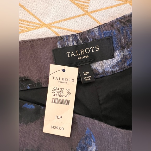 Talbots NWT Floral Ankle Pants Size 10P - Picture 4 of 10